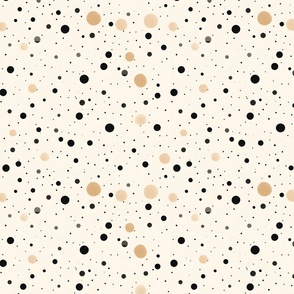 Black & Brown Dots on Beige