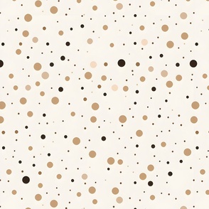 Brown Dots on Cream