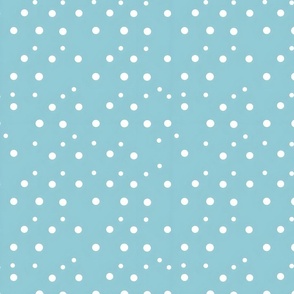 Small White Dots on Ocean Blue