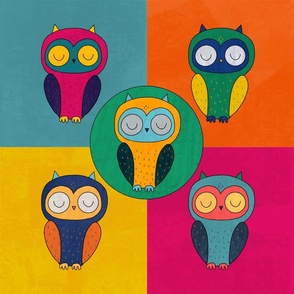 Bright and Bold Cute Owls for Tweens