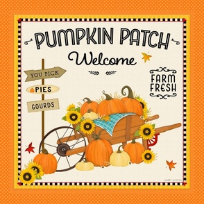 Pumpkin Patch Pillow - FAT QUARTER