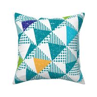 Op Art Angles in Teal and White
