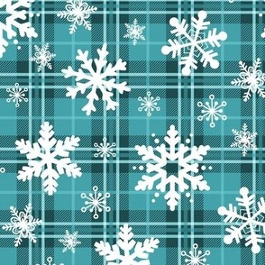 Plaid And Snowflakes Small