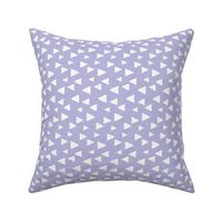 Triangles Sideways, white on pastel violet (medium) - geometric for Owls collection