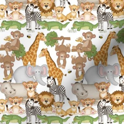 Safari Jungle Animals Baby Nursery Kids Room Decor 4 inches