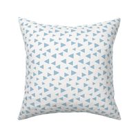 Triangles Sideways, sky blue on white (medium) - geometric for Owls collection