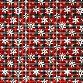 Red Plaid And Snowflakes Mini