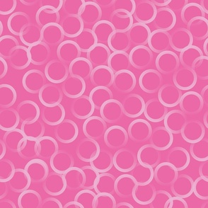 Pink Tossed Circles Abstract Dots 
