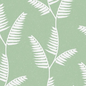 L - Tropical Abstract Leaves_sage green