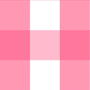 pink gingham - large