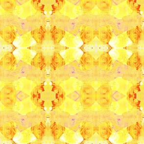 (S) Cute Yellow & Orange_Field of Buttercups Floral Abstract