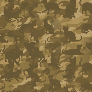 Camo Cats Camouflage in Military Operation Desert Khaki Smallscale