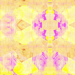 (L) Cute Yellow & Lavender_Field of Buttercups Floral Abstract