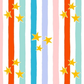 Stripes and stars - Tween Spirit Bedding