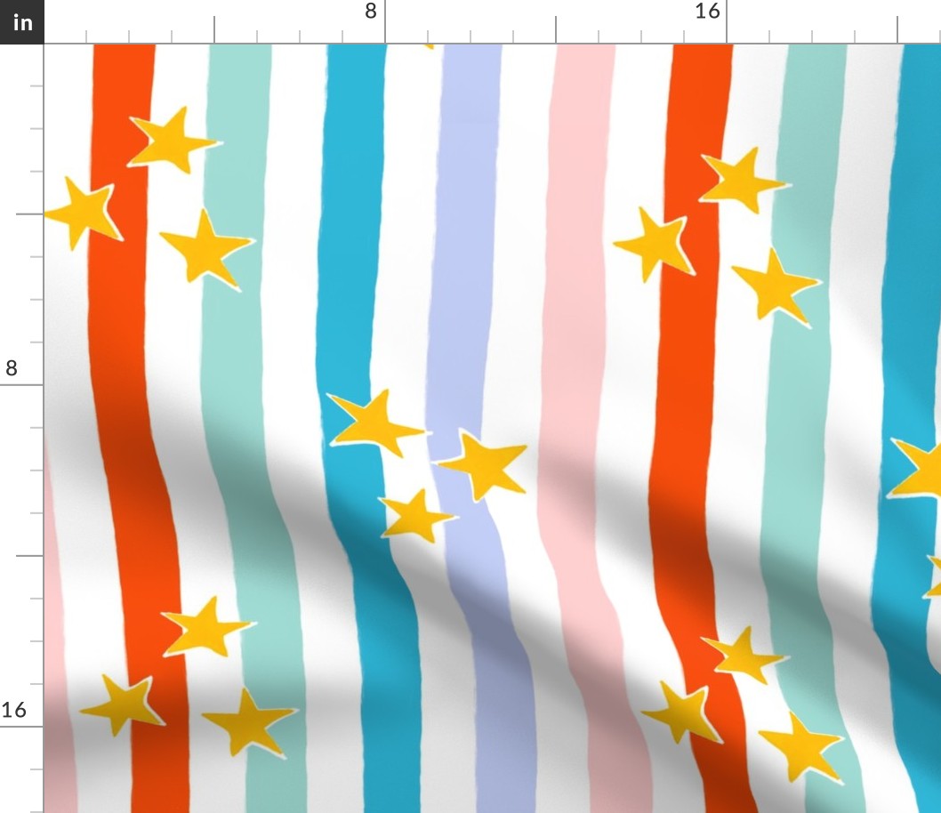 Stripes and stars - Tween Spirit Bedding