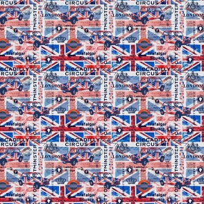 UK Great Britain London Collage With Union Jack And British Ephemera Extra Small