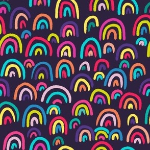 Purple rainbow doodle 