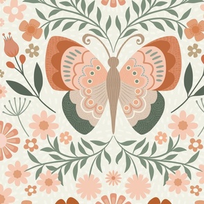  Folksy Butterfly Large Repeat