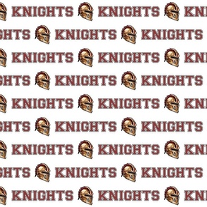 Knights Mascot Text | Red  & Gold - School Spirit College Team Cheer Collection