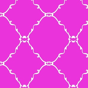 Bright Pink Flourish Frame - large scale