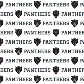 Panther Mascot Text | Dark Grey - School Spirit College Team Cheer Collection
