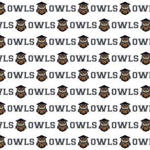 Owls Mascot Text | Dark Grey - School Spirit College Team Cheer Collection