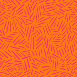 Sketch marks orange hot pink