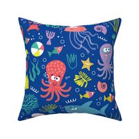 Sea Creatures (navy)