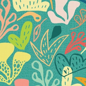 Outdoorsy Abstract in Tropical Colors - XL