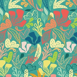 Outdoorsy Abstract in Tropical Colors - Large