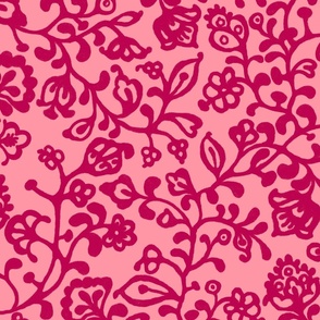 Pink  and Magenta Simple Floral design