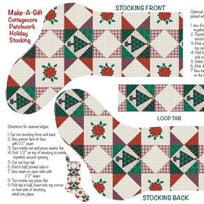 Cabin Core Holiday Patchwork   stocking -fat QTR