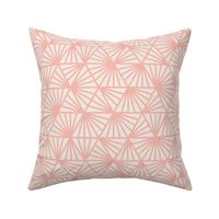 Early Dusk, peach and white (Medium) – geometric triangles and textural lines