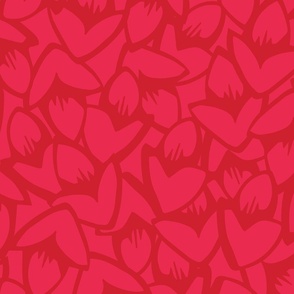 Fuchsia Pink Love Leaves 
