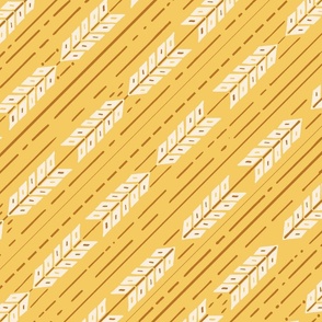 Yellow Diagonal Arrows Stripes