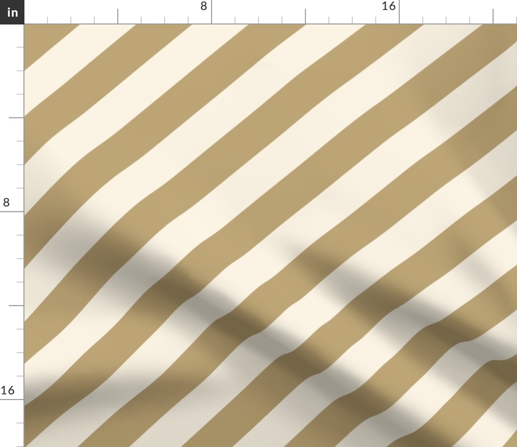 Khaki and Ivory Diagonal Stripes