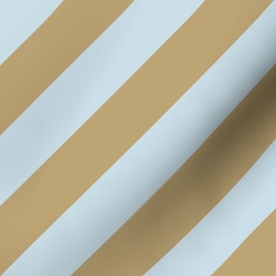 Khaki and Light Blue Diagonal Stripes