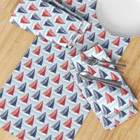 Red White and Blue Sailboats, Small