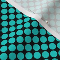Big Blue Cyan Polka Dots || classic geometric shapes circles (medium)