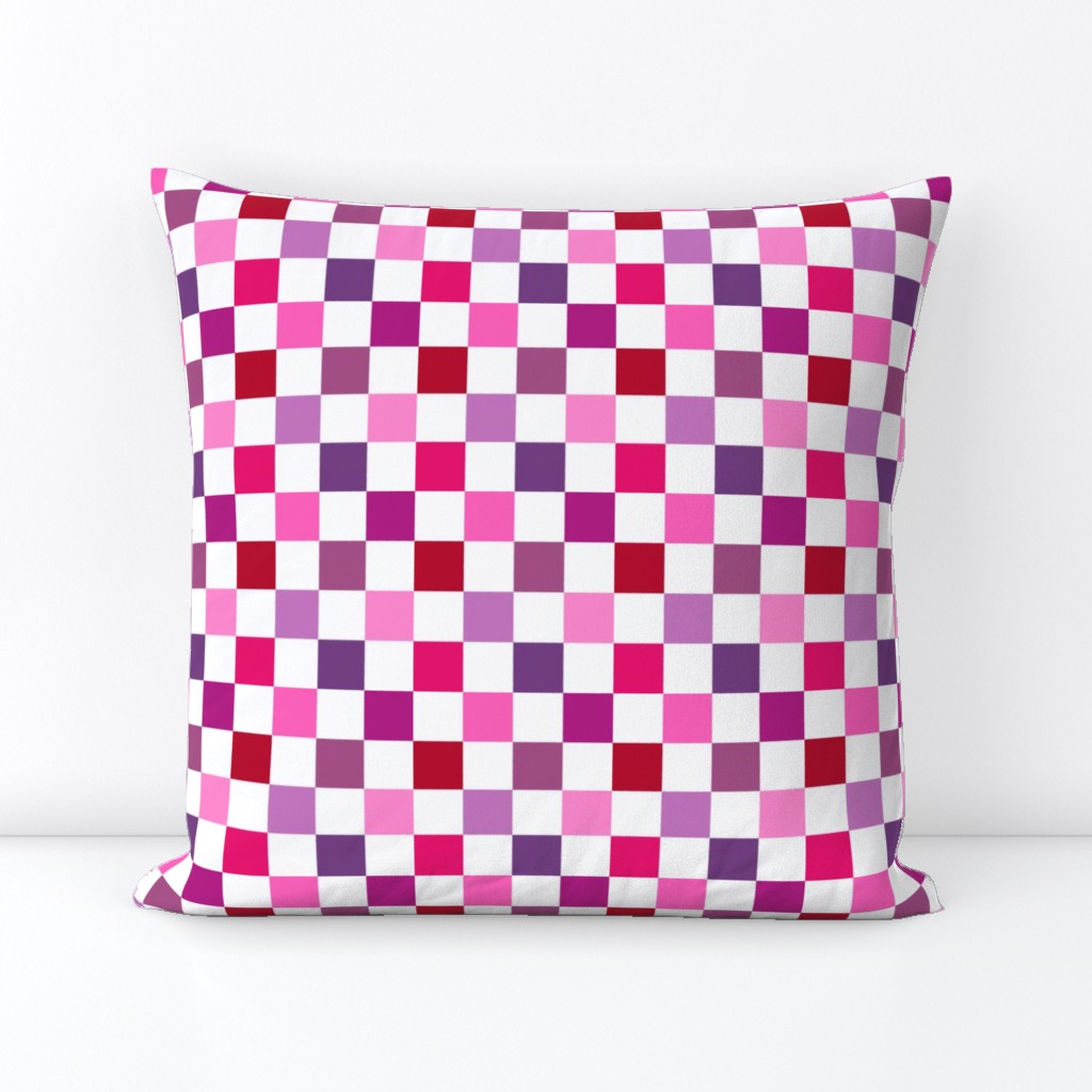 1” Pink Purple Red Checkers