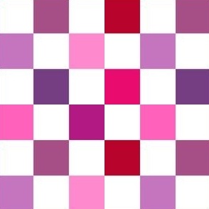 1” Pink Purple Red Checkers