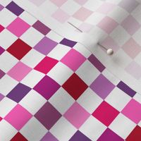 1/2” Checkers Pink Purple Red and White
