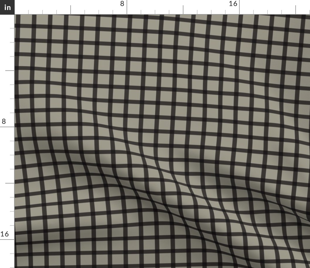 Charcoal Grey and Black Plaid Wallpaper - Small