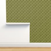 6" Moss-green Fern Scallop Pattern 