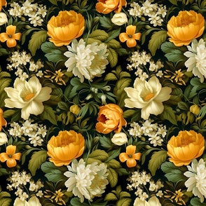 Elegance in Yellow: A Striking Fusion of Floral Artistry and Bold Contrast