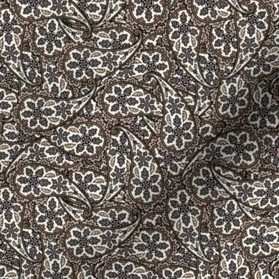 Floral Paisley buff grey © 2012 by Jane Walker