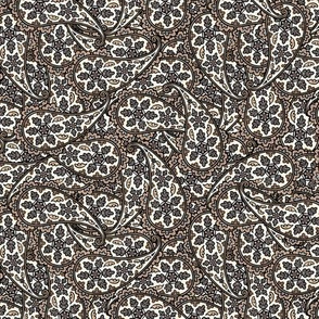 Floral Paisley buff grey © 2012 by Jane Walker