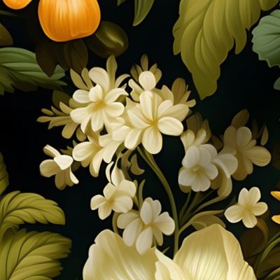 Jumbo Elegance in Yellow: A Striking Fusion of Floral Artistry and Bold Contrast