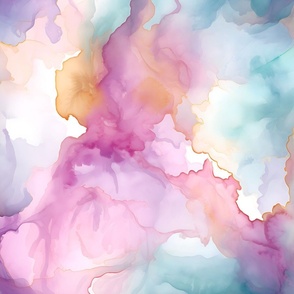 Jumbo Harmony in Color: Abstract Watercolors and the Elegance of Soft Blending