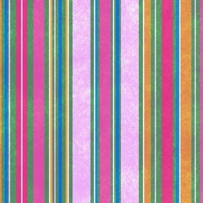 Pink Colorful textured stripes - large pattern